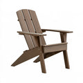 Sedia da giardino Adirondack 98 x 75 x 92 cm in HDPE marrone con braccioli