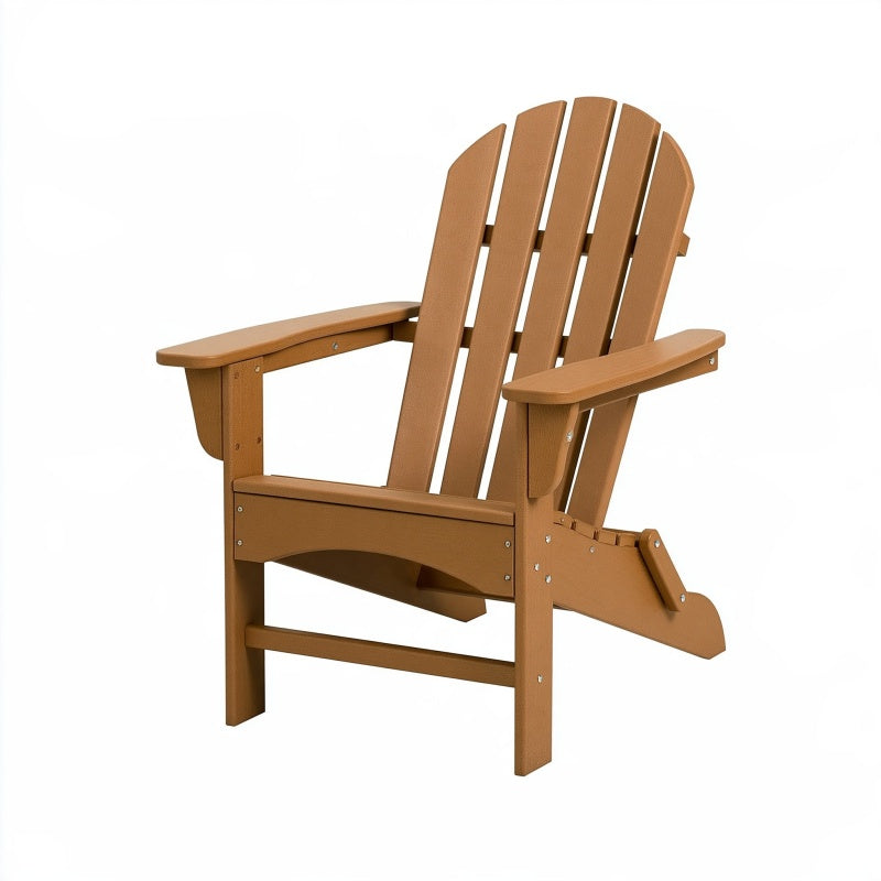 Sedia da giardino 80 x 90 x 100 cm in plastica marrone - stile Adirondack reclinabile