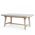 Tavolo da pranzo 180 x 90 cm in legno beige stile classico
