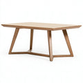 Tavolo da pranzo 160 x 80 x 75 cm in legno marrone chiaro stile moderno